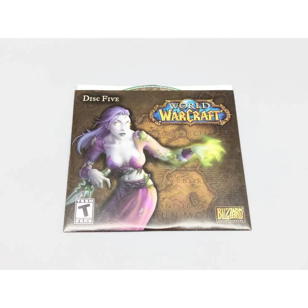 World of Warcraft Windows Mac, 2004 5 Disc Set PC Video Game Complete Manual